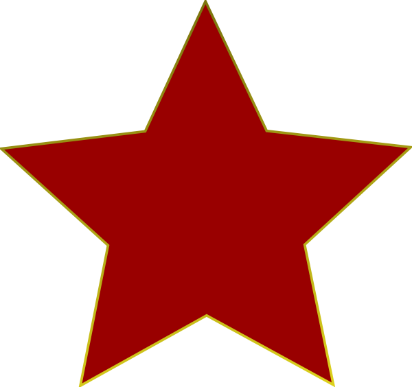 Star Ruby Red Clip Art - Red Stars Clipart (600x564)