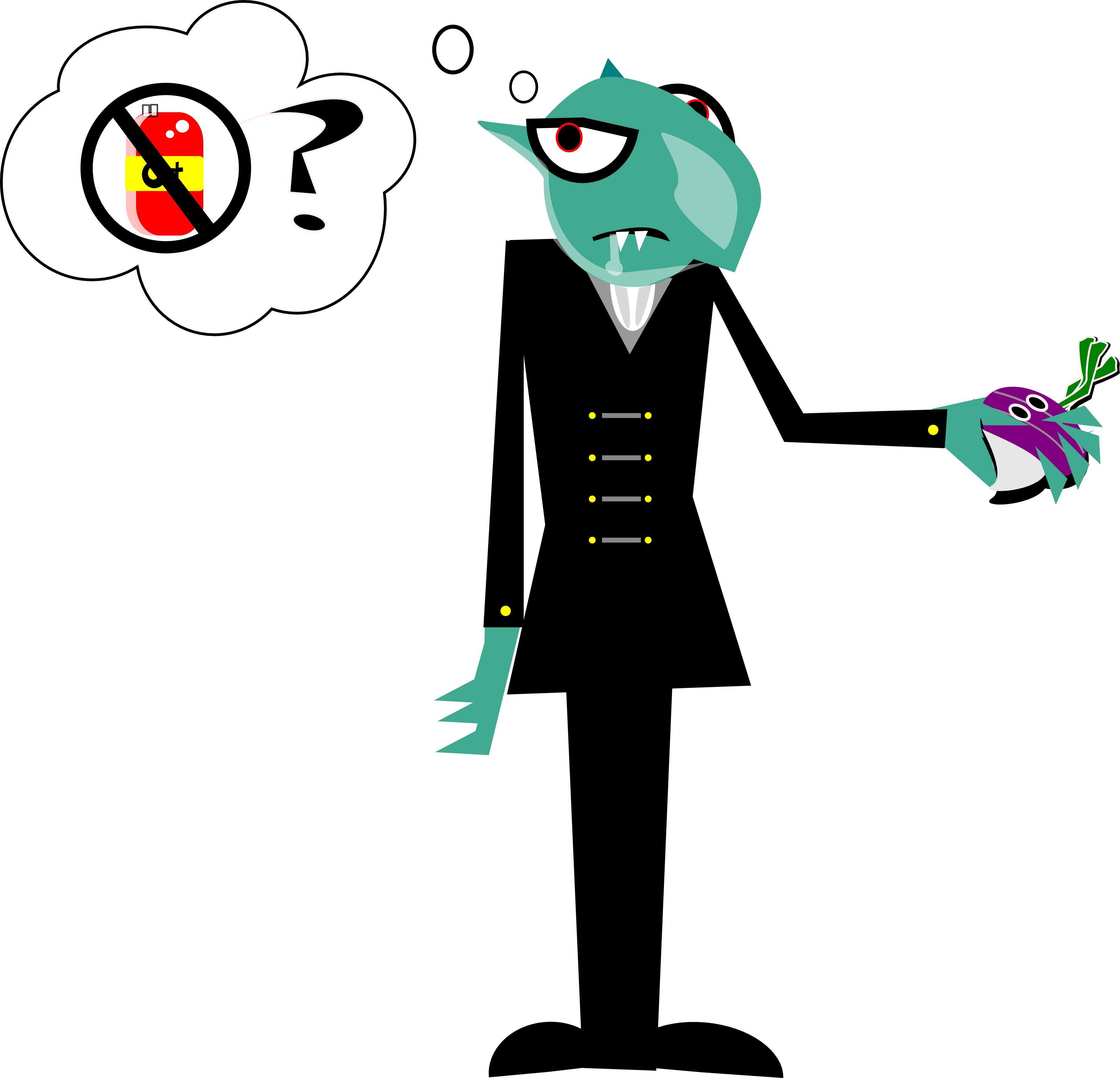 Vampire Holding Turnip - Nosferatu Cartoon Clipart (3200x3081)