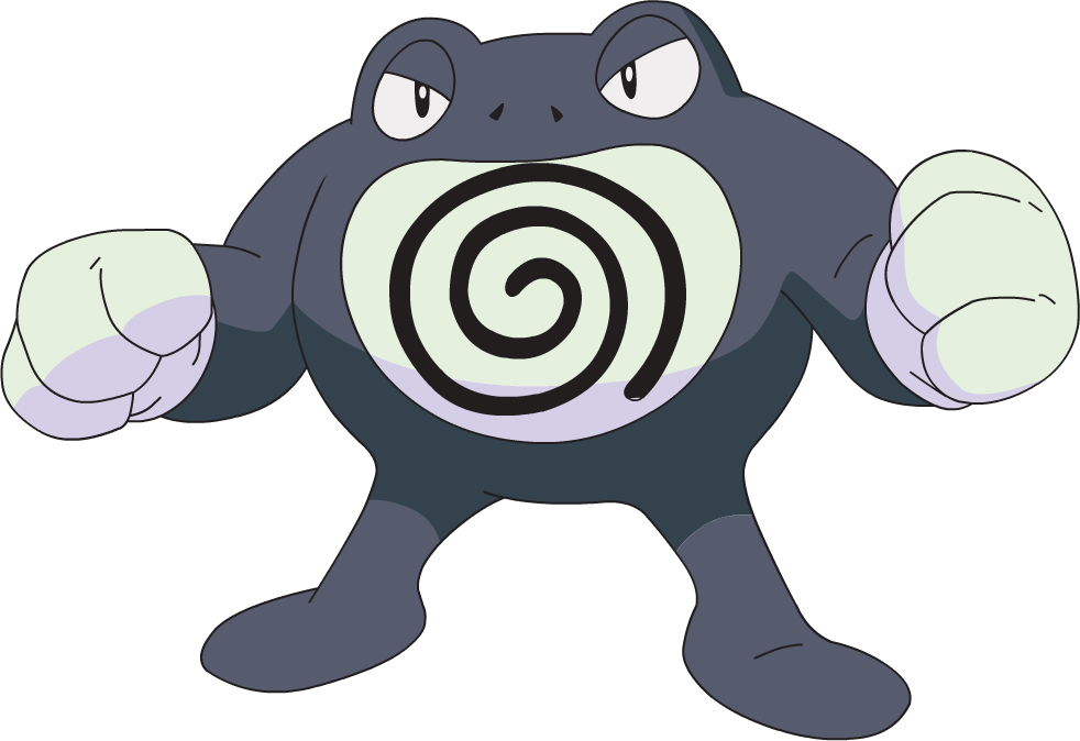 Anime Clipart Pokemon - Evolved Form Of Poliwag (982x674)