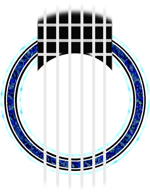 Classical Guitar Rosette, Blue By Changsta-187 - String Instrument (894x894)