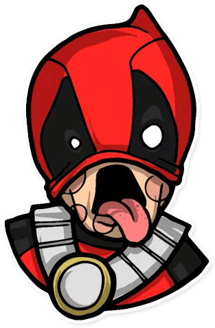 Deadpool Sticker Pack - Cartoon (512x512)