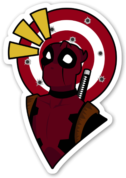 Deadpool Sticker - Fictional Character (434x600)