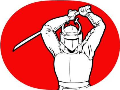 Black & White Bushido Stickers - Sticker (425x425)