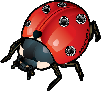 "new" The Food Syndicate Lady Bird Sticker - Food (393x360)
