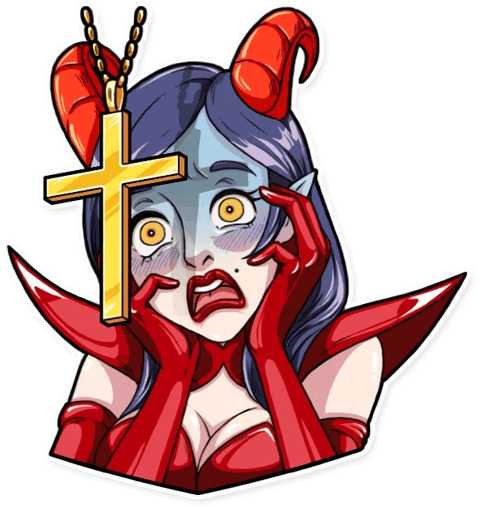 Miss Devil Sticker Pack - Телеграм Стикеры Мисс Дьявол (512x512)
