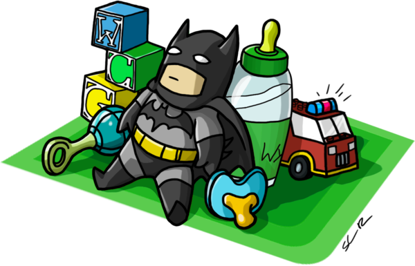 Baby's First Batman By Mynameisntclarence - Cartoon (600x385)