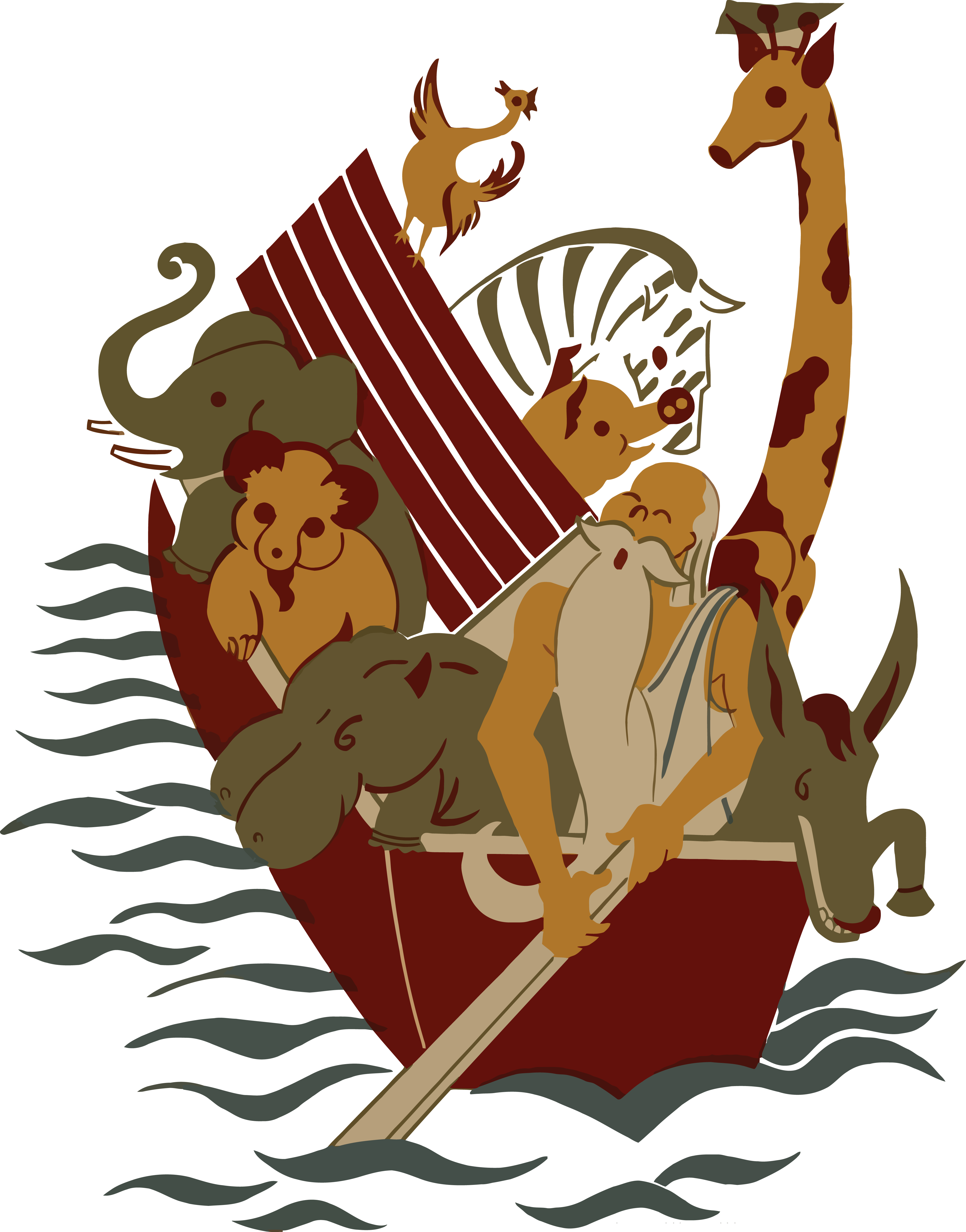 Free Clipart Of Noahs Ark With Animals - Wpa Noah Poster 11x17 Mini Poster (4000x5100)