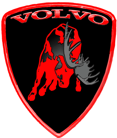 Moose Sticker S "3d" - Volvo Sticker Red (387x458)