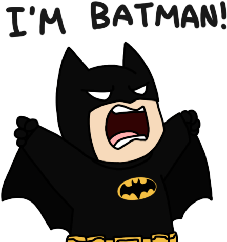 Chibi Batman By Noobynewt - Simpatico Buonanotte Divertenti Gif Animate (476x481)