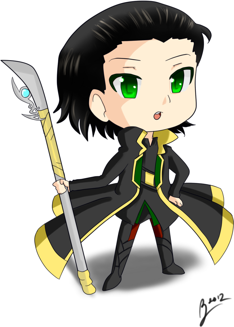 Chibi Loki By Vash4e - Loki Chibi Png (900x1170)