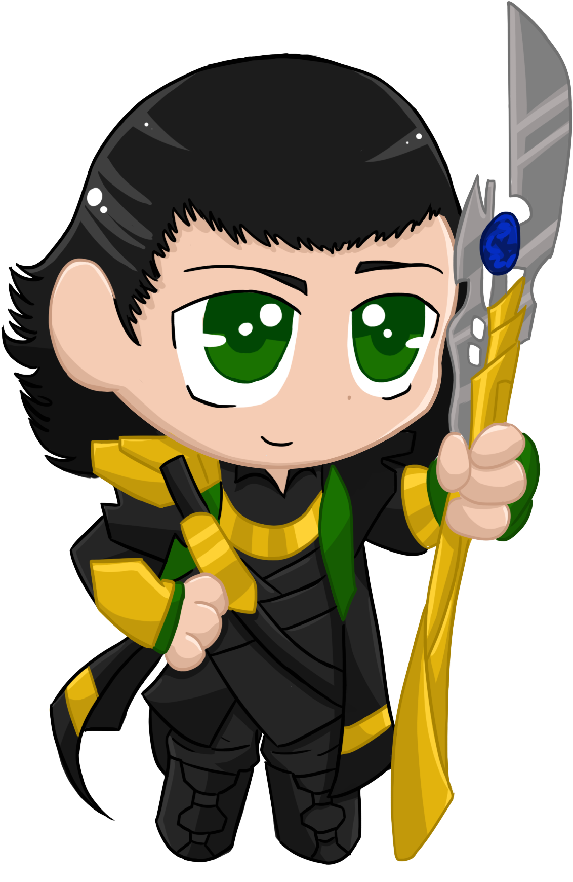 Loki Chibi By Nickyparsonavenger Loki Chibi By Nickyparsonavenger - Chibi Avengers Png (1340x1906)