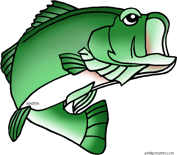 Largemouth Bass Fish Clip Art - Largemouth Bass Clipart Free (648x571)