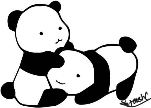 Giant Panda Bear Cuteness Drawing Clip Art - Quote Pandicorn (1024x773)