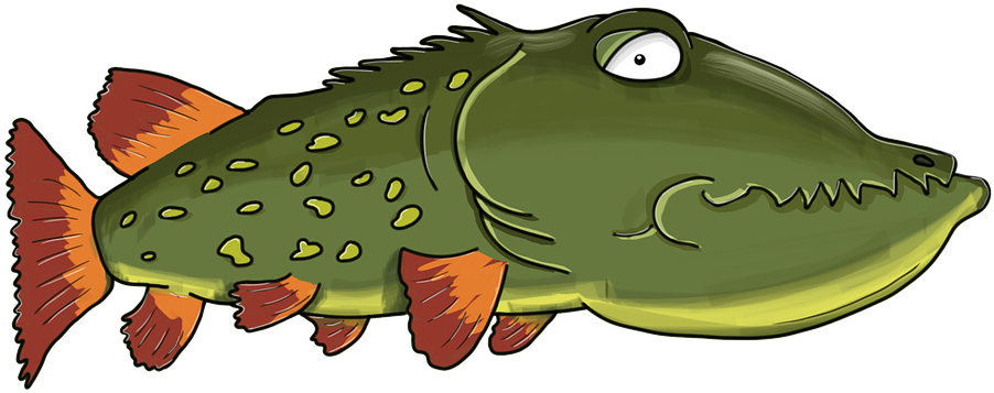 Bass Jumping Cliparts 15, Buy Clip Art - Pike Cartoon Png (960x457)