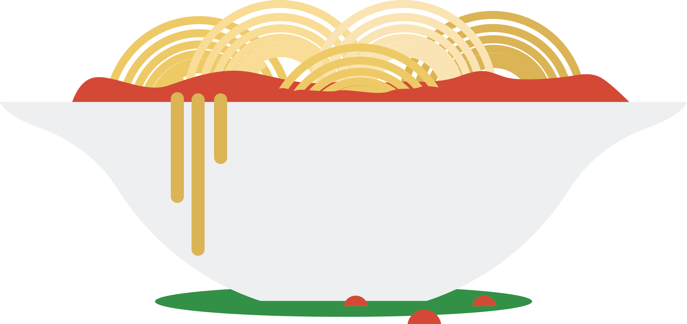 Vector Tomato Pasta - Pasta (2630x1241)