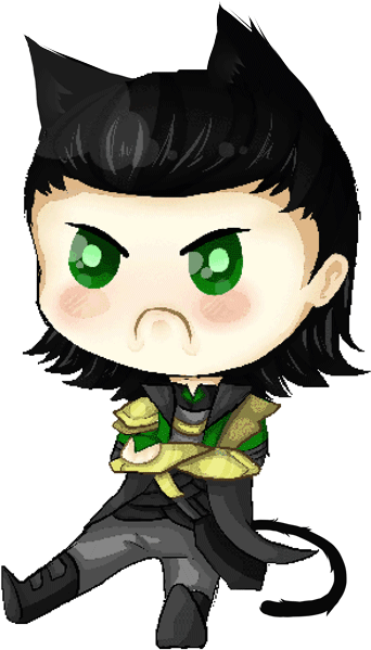 Chibi Loki Gif 3 By Scottishkitty - Chibi Clipart Gif (700x700)