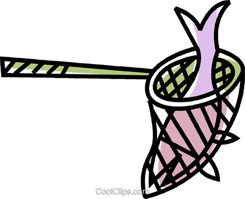 Fish Net Clipart Fishing Net - Fish In Net Clipart (480x390)