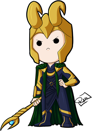 Loki Cartoon Chibi Download - Cartoon (400x560)