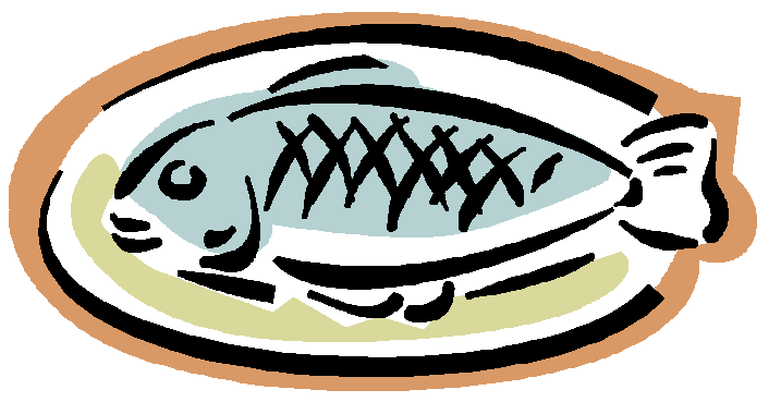 Fish On A Plate Clipart - Pescado (687x348)