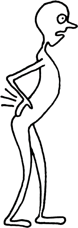 Pain Nurse Cliparts - Backache Clipart (268x737)