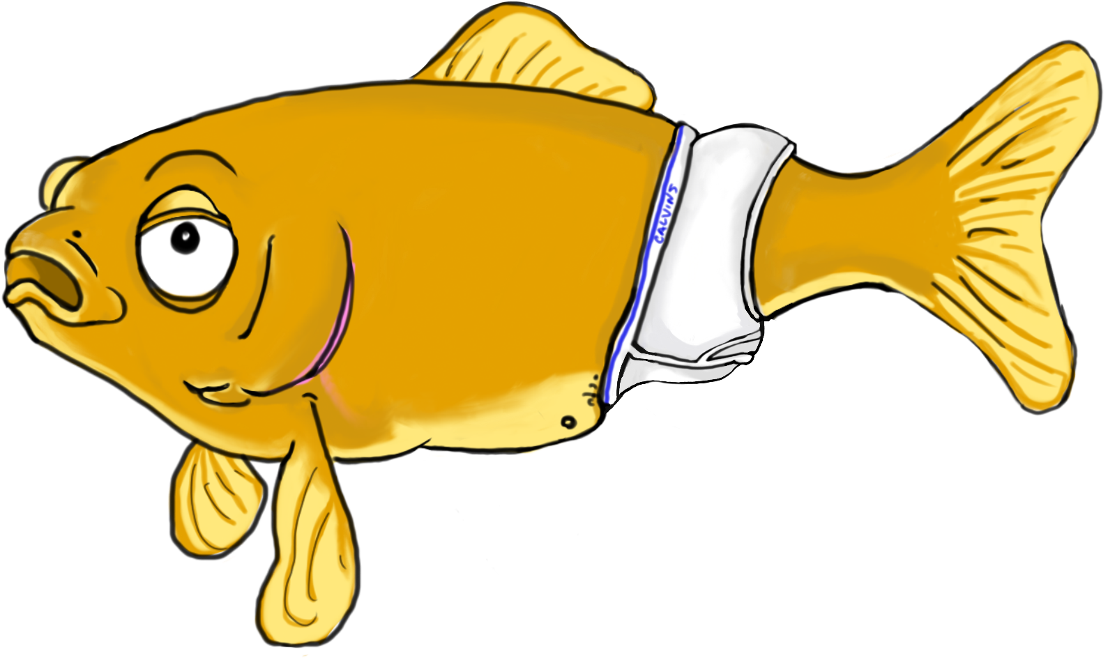 Herberts, The Dick Growth Gold Fish - Clip Art (1686x1021)