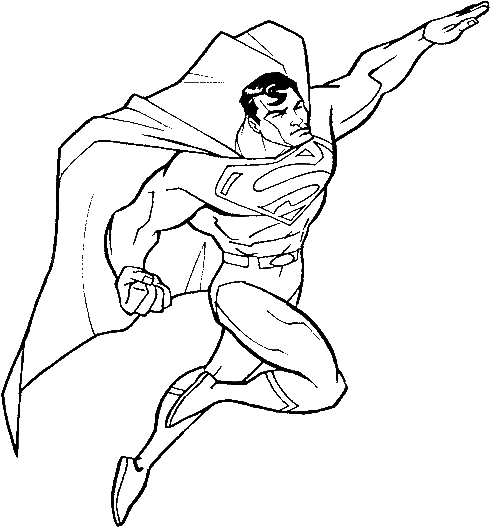 Turn Into Superman Coloring Pages - Dessin De Superman À Imprimer (499x541)