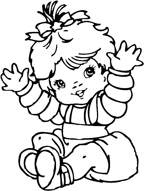Cute Baby Girl Coloring Pages - Coloring Pages Baby Girls (565x835)
