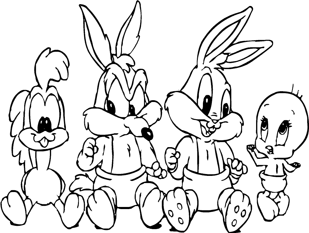 Baby Looney Tunes Coloring Pages - Baby Looney Tunes Coloring Pages (1034x779)
