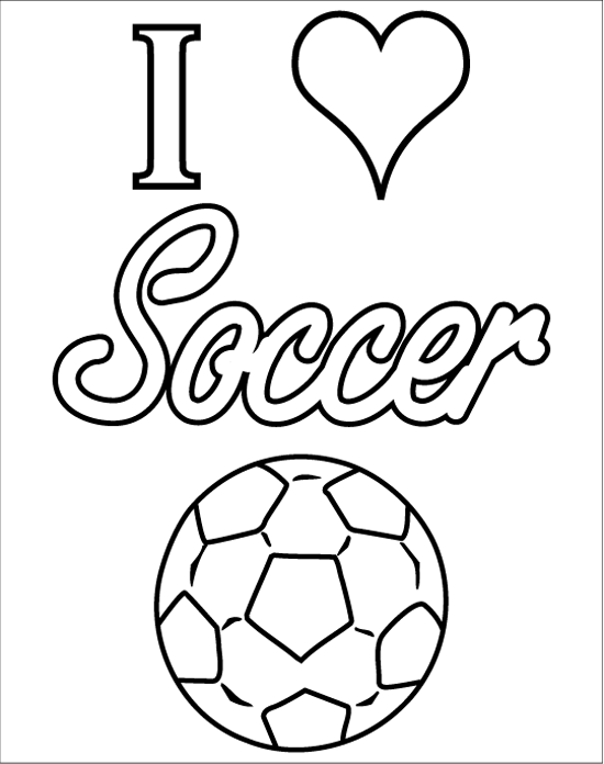 Beautiful Coloring Pages For Boys Soccer With Coloring - Love Soccer Coloring Pages (550x696)