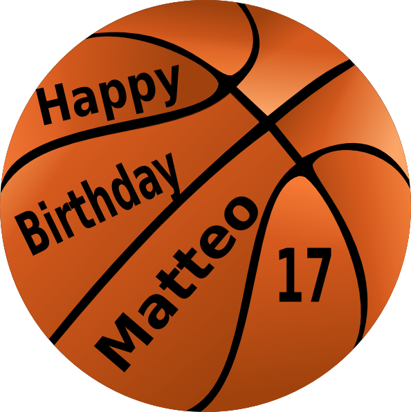 Happy Birthday Basketball Clip Art At Clker - Basketball And Soccer (594x596)