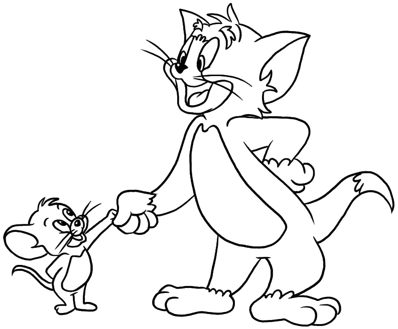 Tom And Jerry Coloring Pages Tom And Jerry Coloring - Tom And Jerry Painting (795x759)