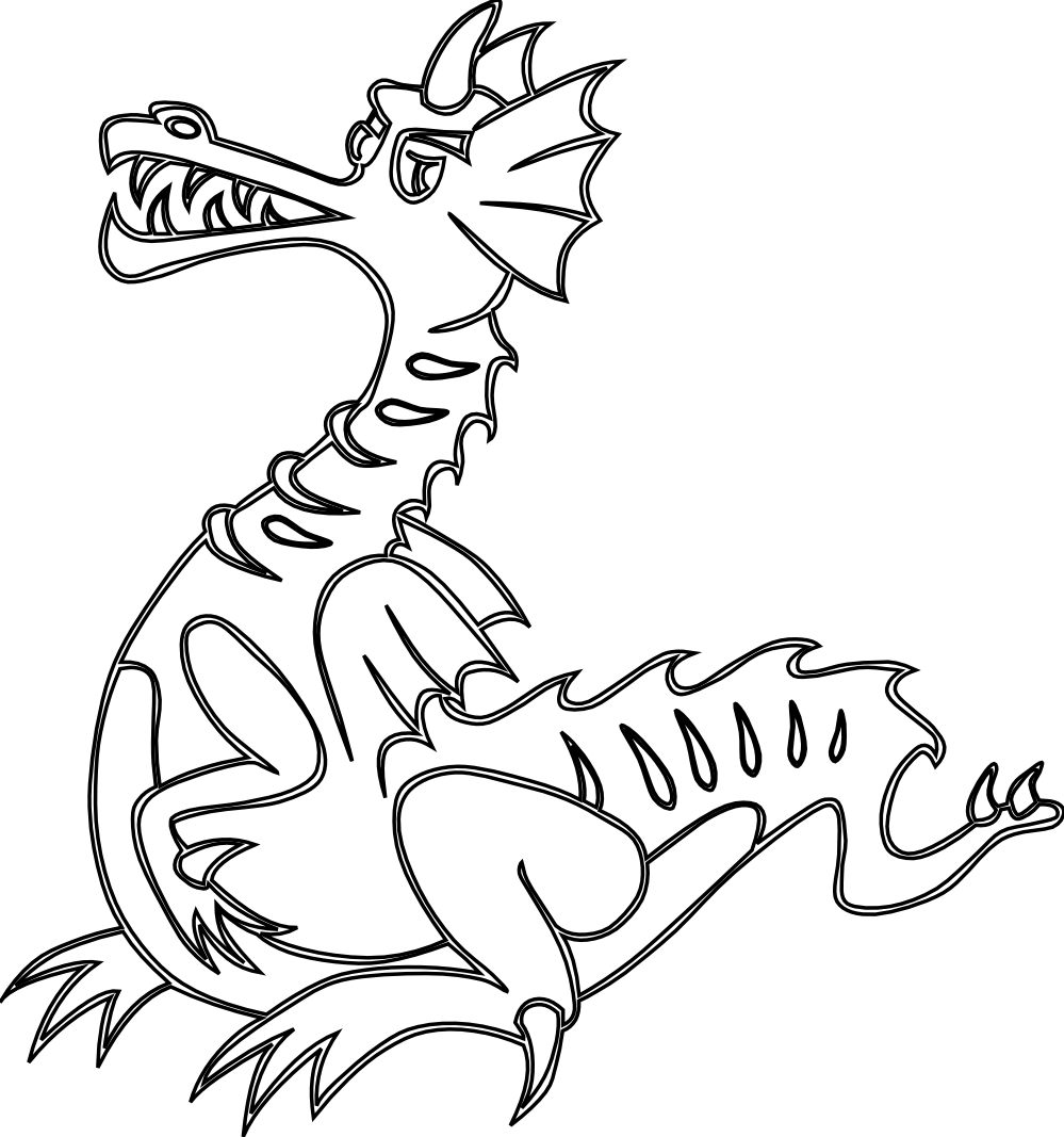 Chinese Dragon Coloring Pages - Coloring Book (999x1067)