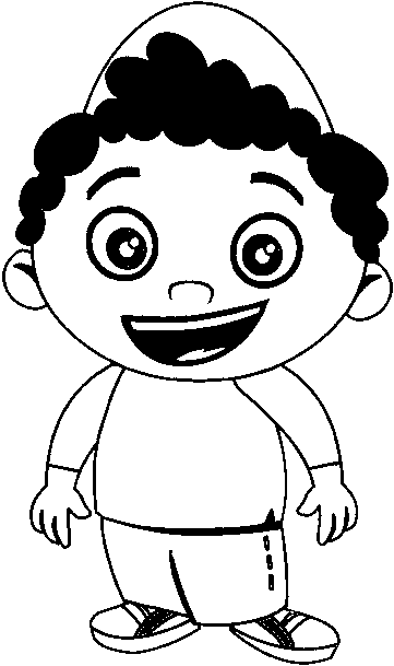 Bright Idea Little Boy Coloring Pages Printable Coloring - Little Einsteins Coloring Pages (373x617)