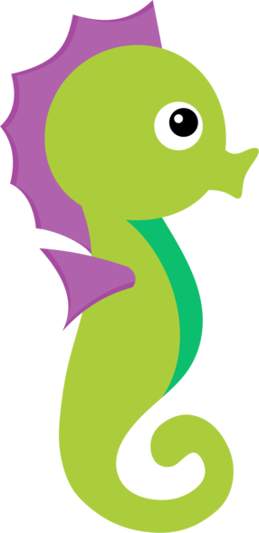Under The Sea Clipart Transparent - Caballito De Mar Png (286x588)