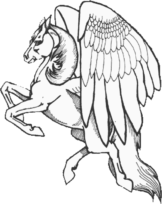 Pegasus Coloring Pages Free To Print Coloring4free - Pegasus Coloring Pages (718x956)