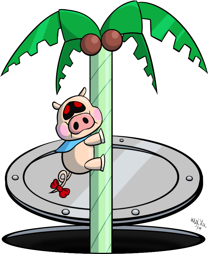 Tree Climbing Robo Pig By Katonator - Pig Climbing Tree (742x901)