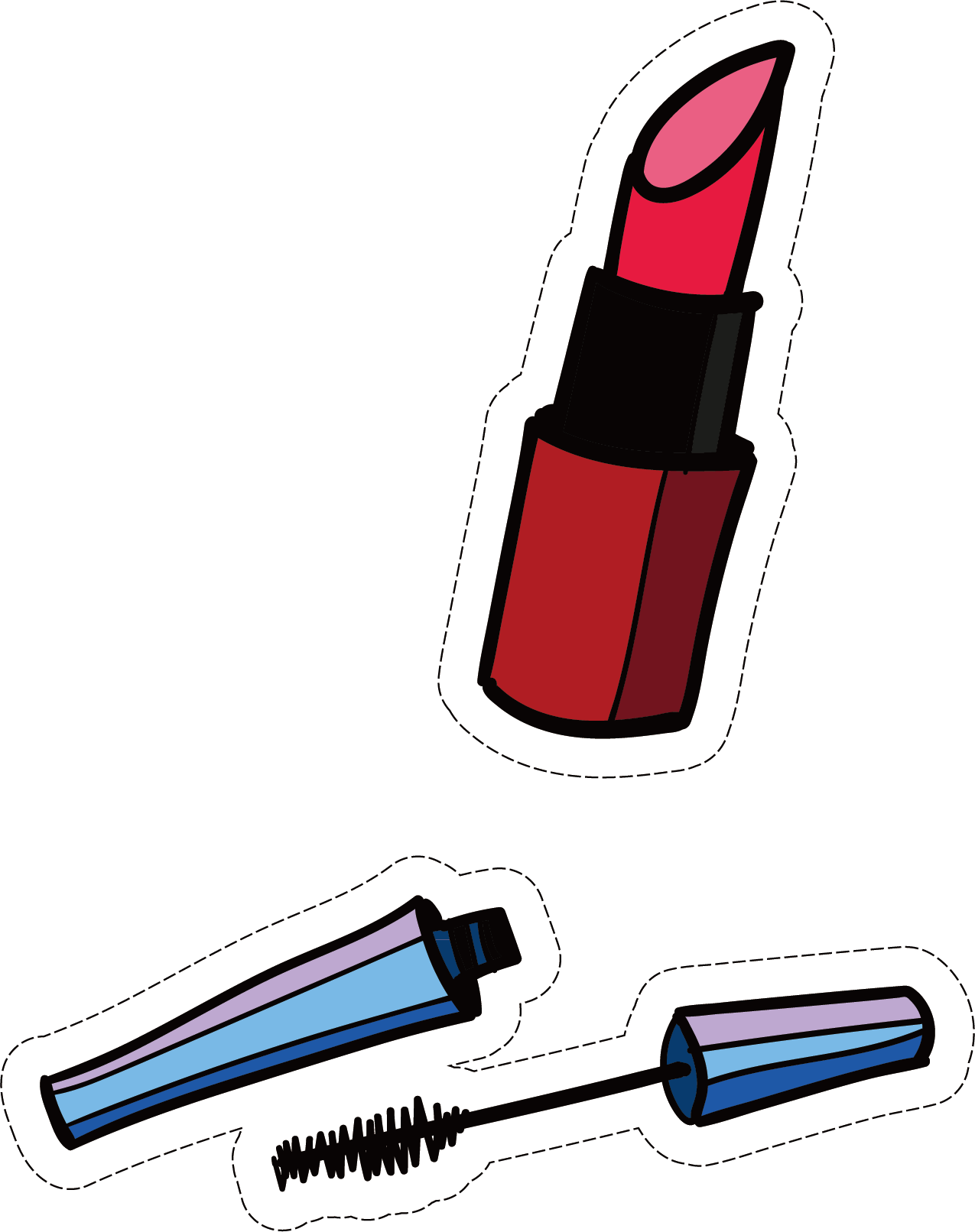 Lipstick Mascara Cartoon - Lipstick Vector Png (1275x1612)
