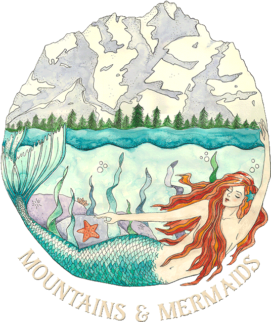 Mountain Mermaid Unisex Pullover Hoodie - Illustration (800x800)