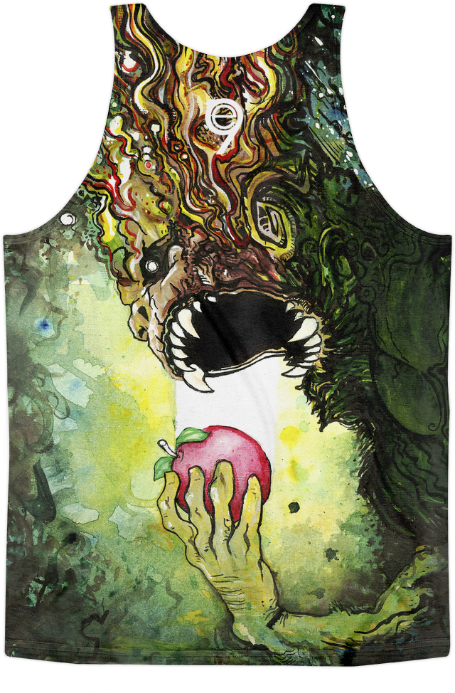 Monkey Brains Mens Unisex All Over Print Tank Top - Monkey Brains (1000x1000)