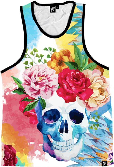 Life And Death Unisex Tank Top - 3d Print Skull Shower Curtain 72" By 72" (skull) (600x800)
