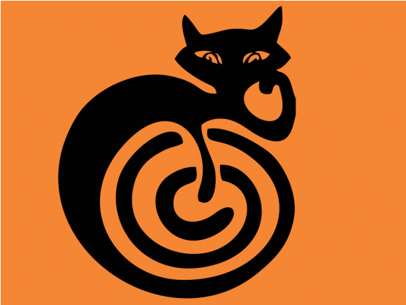 Black Cat Old School - Black Cat Tattoo (580x580)