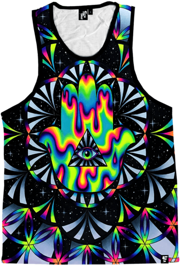 Trippy Hamsa Unisex Tank Top - Trippy Hamsa (450x600)