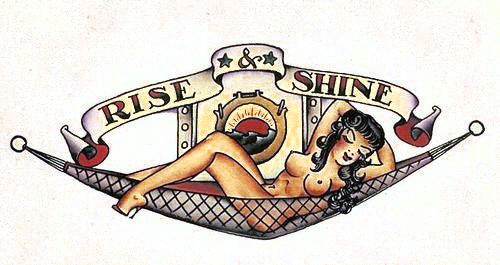 Rise And Shine Vintage Tattoo Art - Sailor Jerry Rise And Shine (500x265)