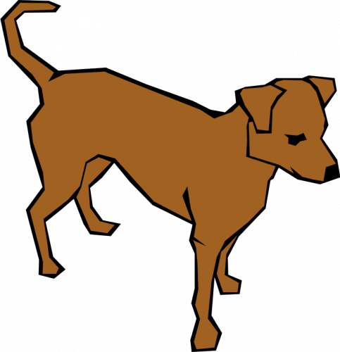 Brown Dog Vector Illustration - Clip Art Dog (483x500)