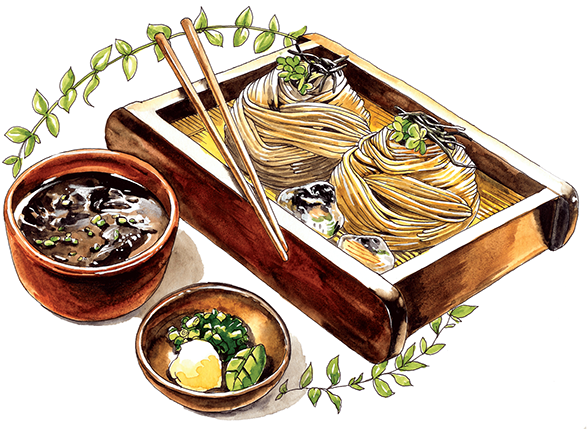Japanese Food Illustration On Behance - Japanese Food Paintings (600x429)
