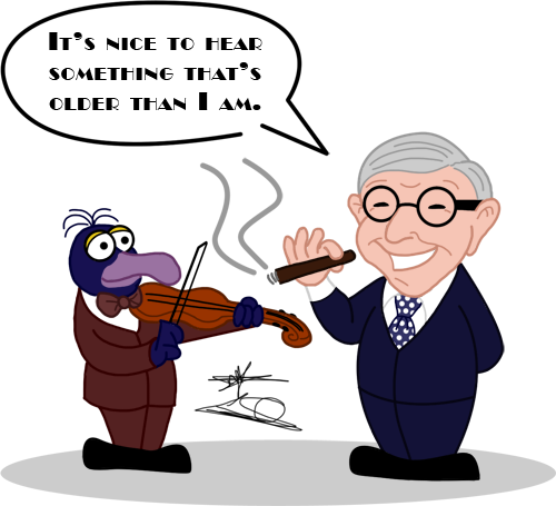 Gonzo Fiddles W George Burns By Miss Dutch - Digital Art (500x455)
