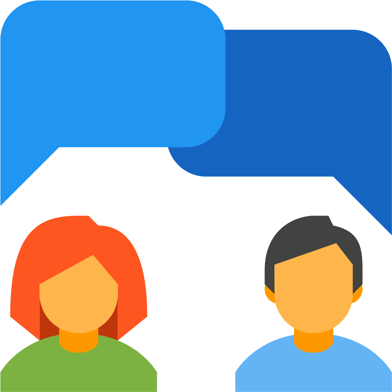 Collaboration Female Male Icon - Male Female Icon Png (1600x1600)