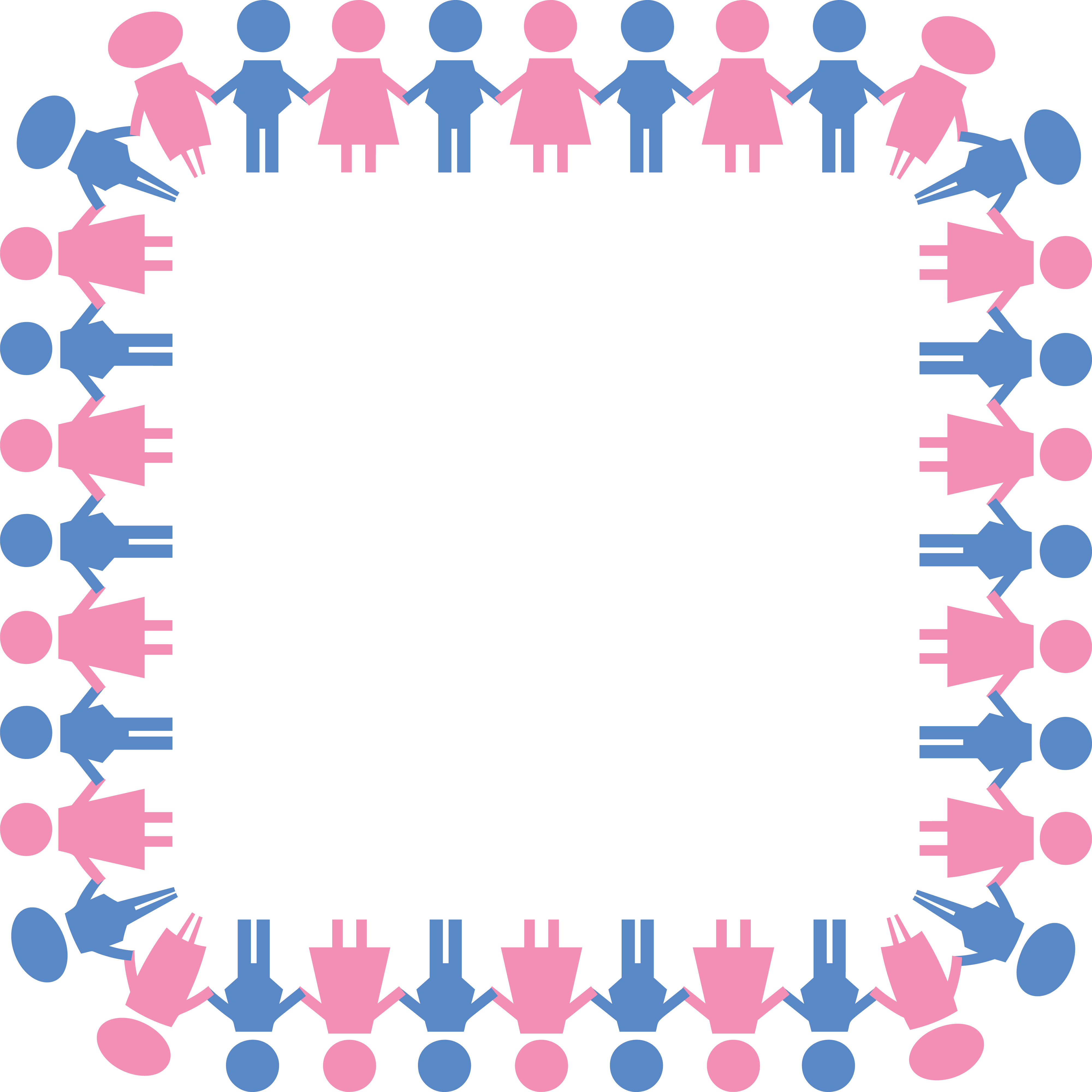 Male And Female Symbols Holding Hands Square Large - Male And Female Symbols Holding Hands Square Large (4000x4000)
