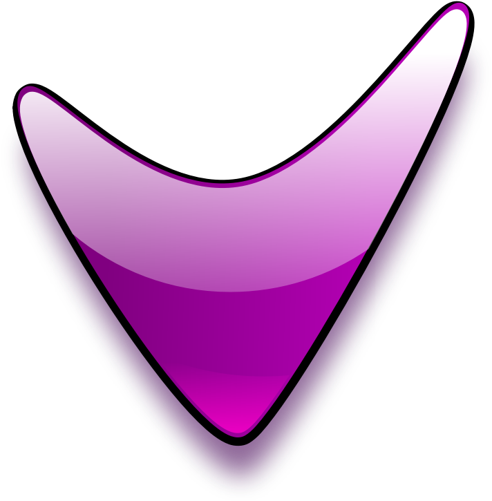 Glossy Down Arrow - Purple Arrow Down (800x800)