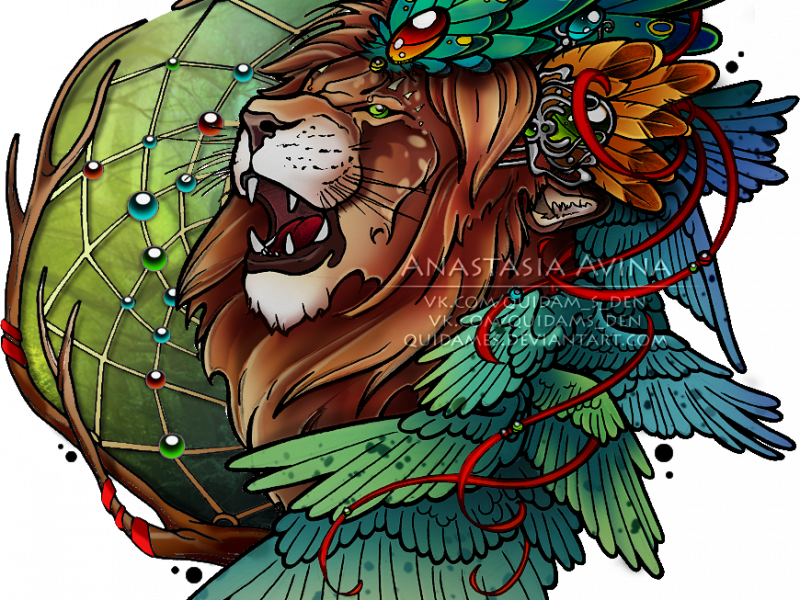 Download New School Lion Tattoo Designs - Tattoo (800x600)